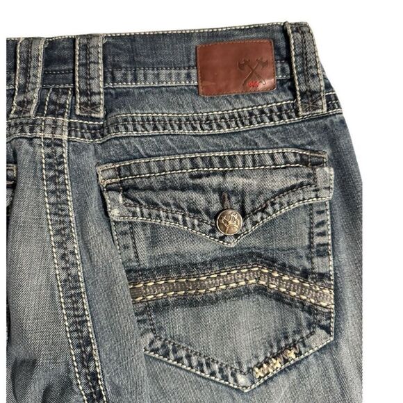 Axe & Crown Men's Slim Bootcut Jeans Size 34x32 Distressed Denim - Picture 6 of 8